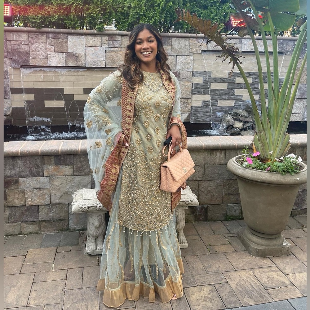 ELEGANT SHARARA SHIRT & SKIRT with a Dupatta